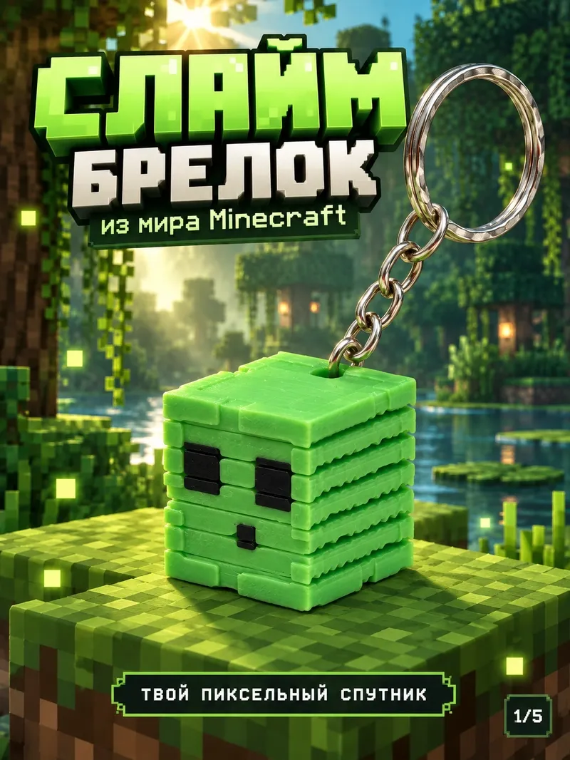 Брелоки Майнкрафт «Слайм»