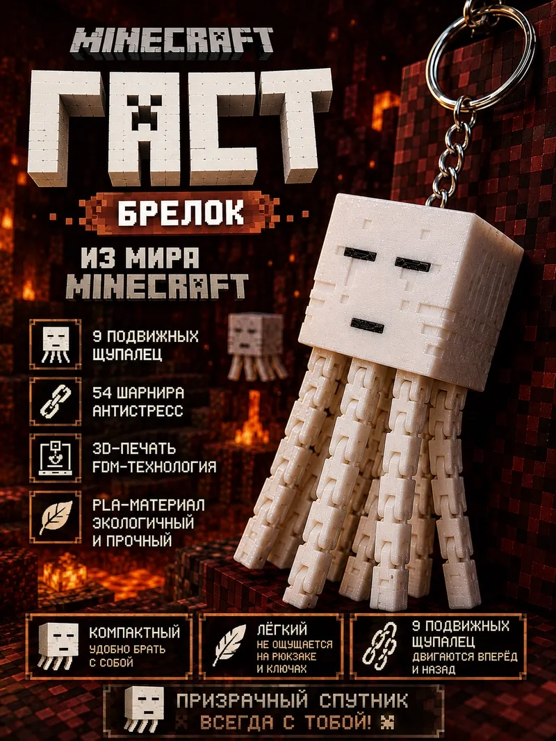 Брелок Майнкрафт «Гаст»